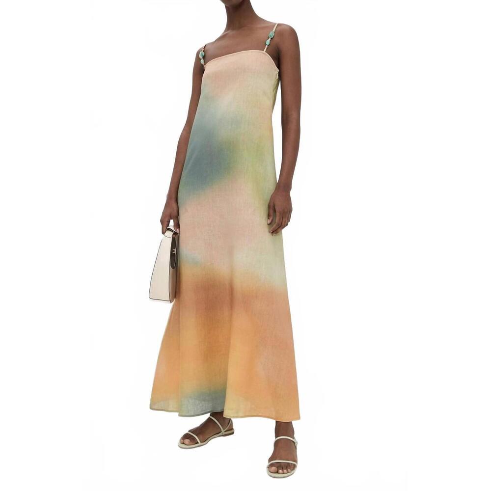 NEW STAUD laura linen dress in pastel clouds - Picture 4 of 5